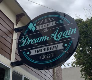 Dream Again Thrift Store Sign